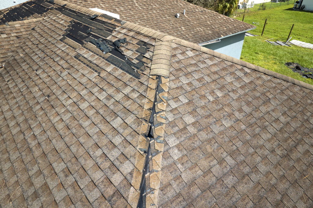 shingle roof damage